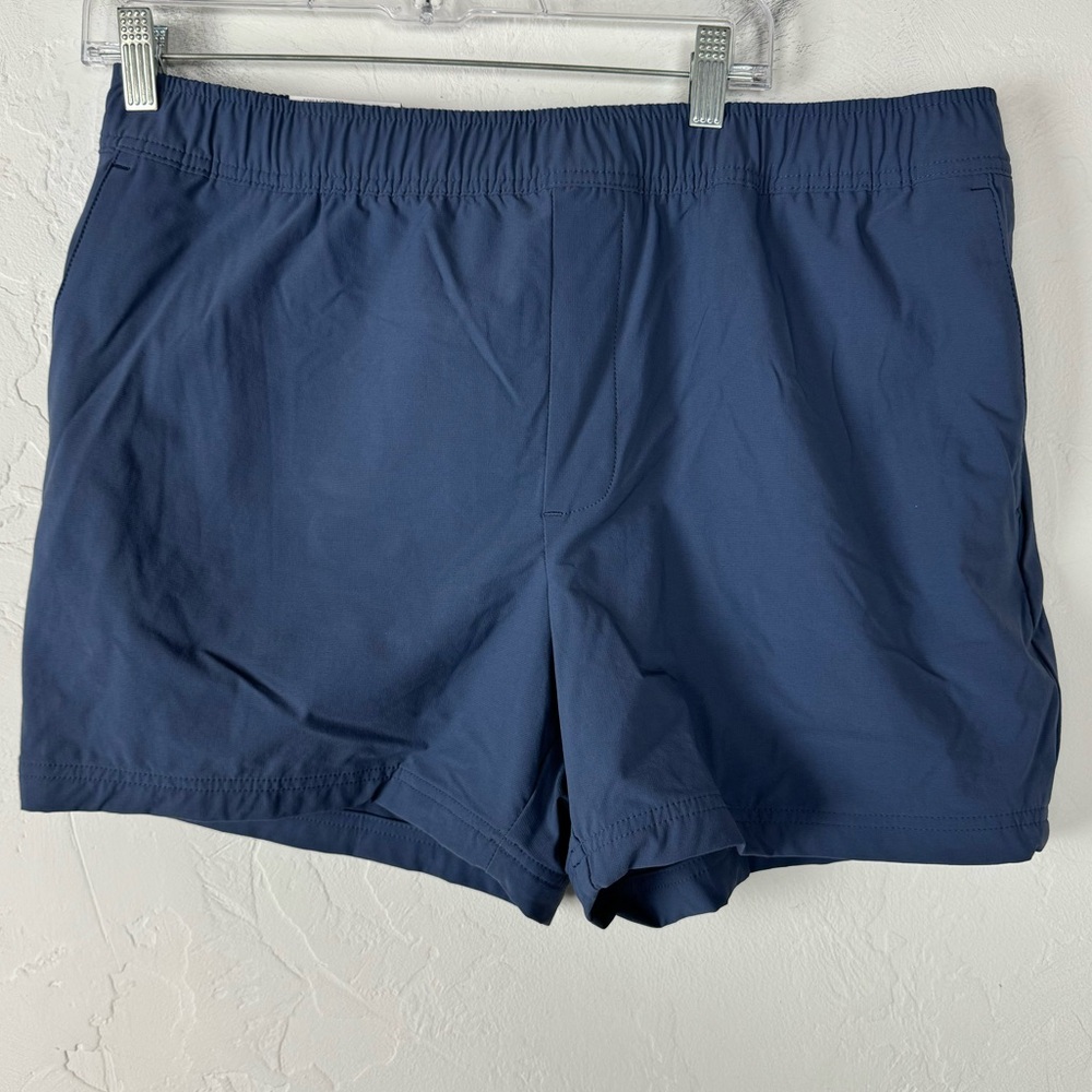 Kohls Apt 9 Shorts‎ Solid Blue Premier Flex Athletic Workout Elastic Waist Knit
